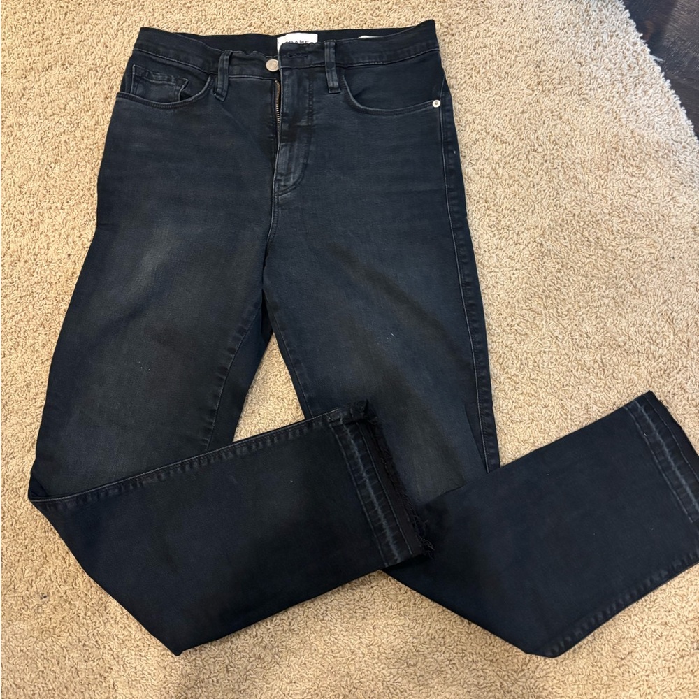 Frame Denim Women's Dark Straight Leg Jeans